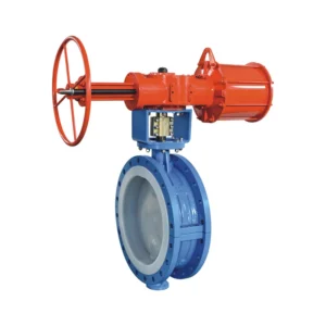 DFJ Fluorine Lined Flange Butterfly Valve