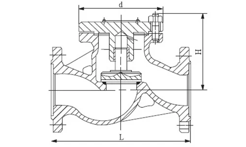 HH Lift check valve drawing