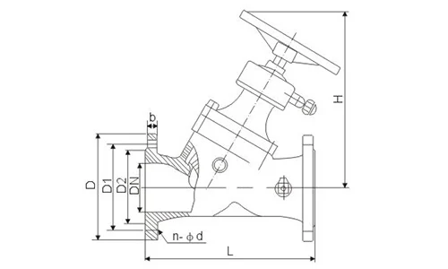 SPF Digital Lock Balance Valve drawing